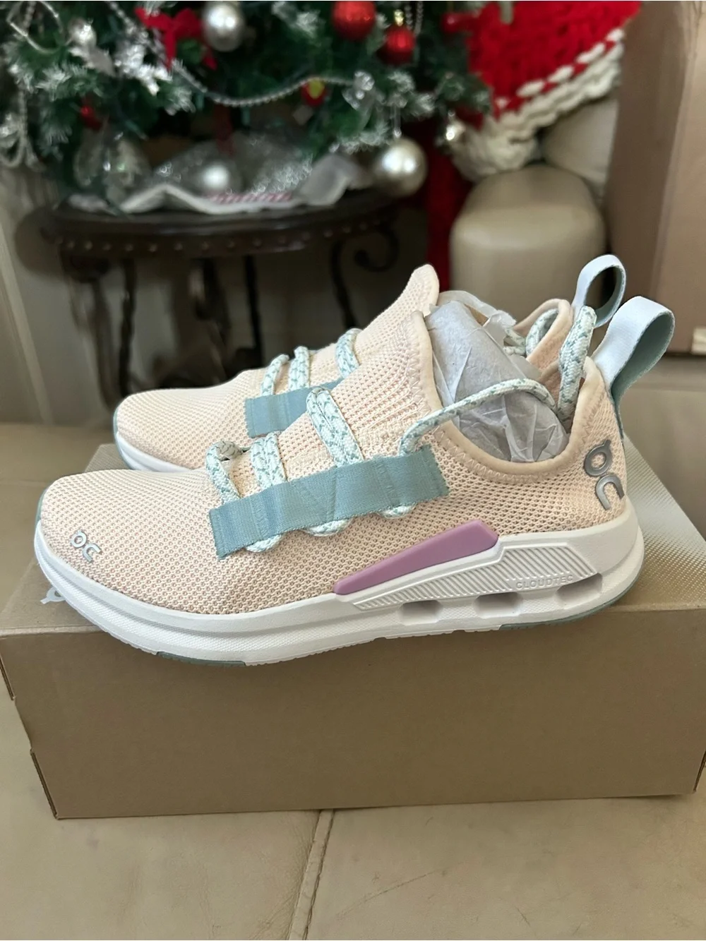 On Running Women's Peach & Mint Slip-On Athletic Sneakers